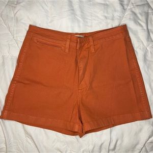 Madewell orange Emmett shorts size 29